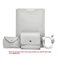 Four-piece set of imitation leather protective covers for MacBook lock edge in four colour options.