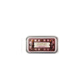 Rectangular notebook stamp pad with oily ink measuring 0.3 by 5.7 by 1.7 centimetres