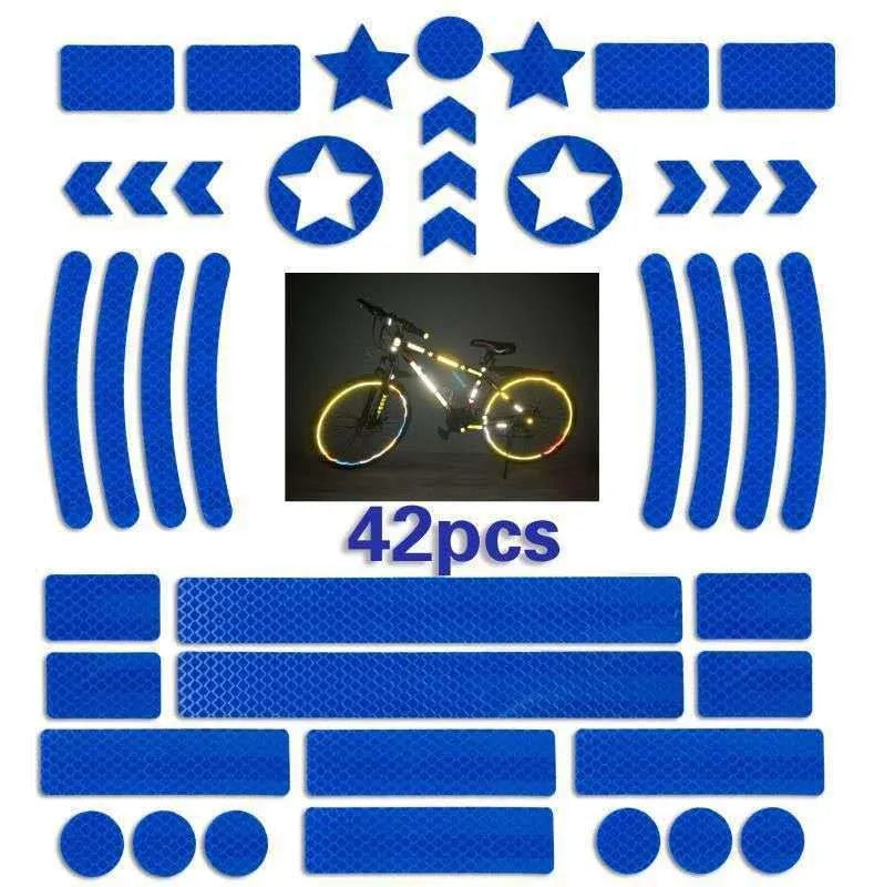 Bicycle reflective tape with geometric grid pattern in four colour options measuring 11.5 by 21cm