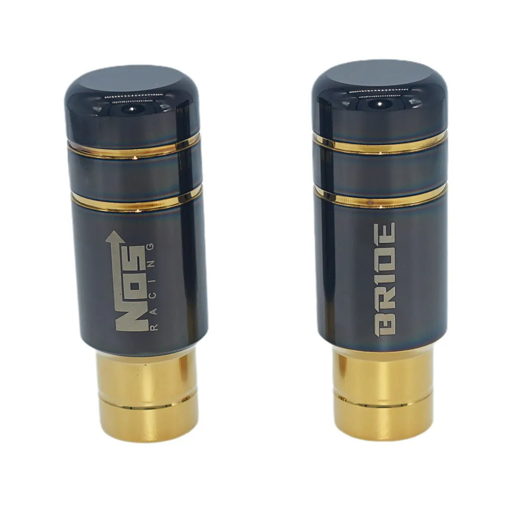 Roasted blue aluminium gear shift head with universal 8-12mm fitting for car transmissions