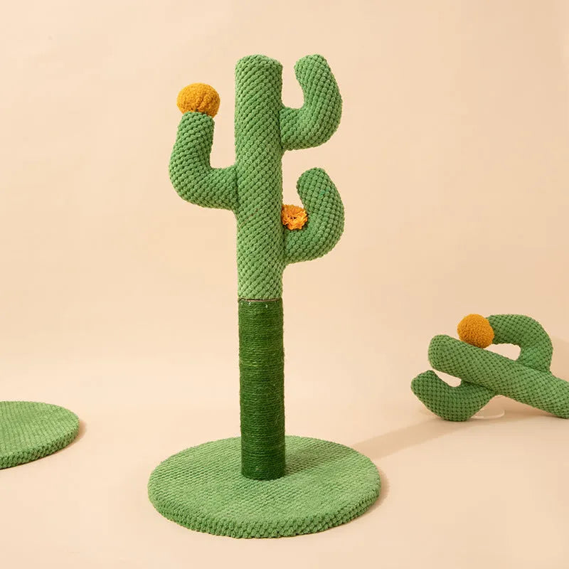Masson cactus-themed cat scratching post and climbing pole with sisal surface