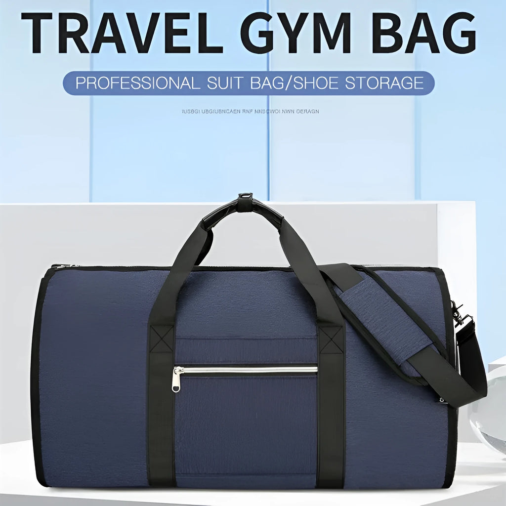 Oxford cloth business leisure sports holdall with dry-wet separation compartment in grey colour