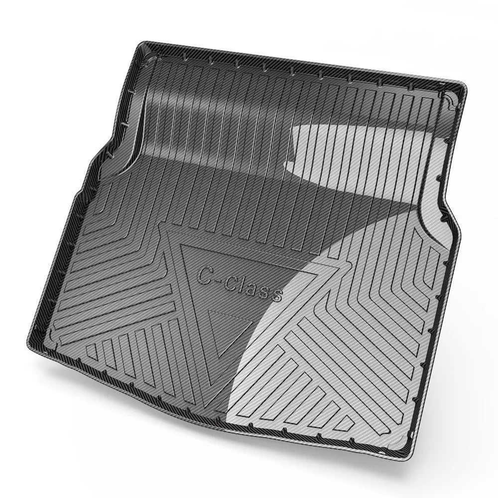 Black carbon fibre pattern TPE car boot liner for trunk protection