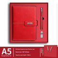 A5 PU leather notebook with wood-free paper in multiple colour options including black, red, green, blue and orange