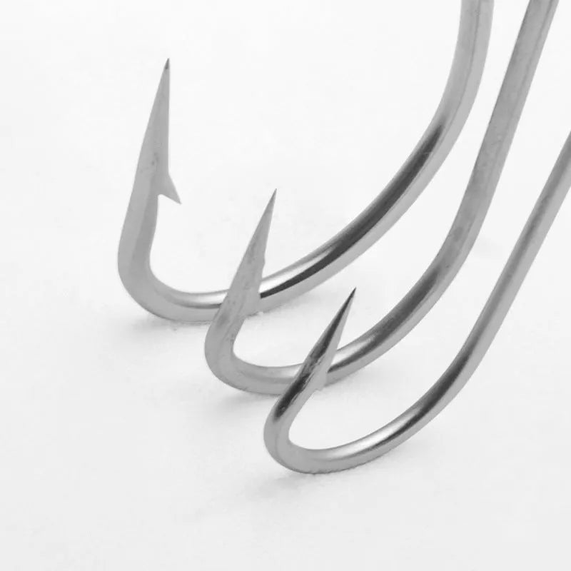Assortment of multi-specification stainless steel sea fishing hooks for ocean boat fishing