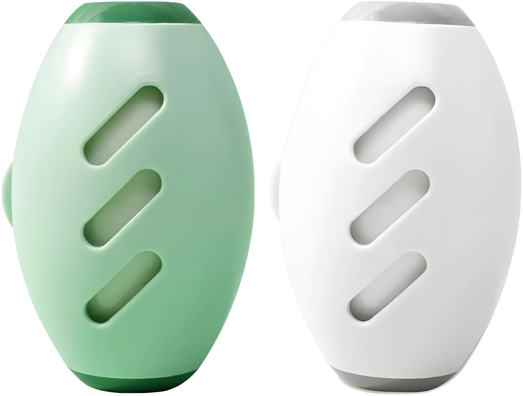 Green and white reusable gel lint roller ball for pet hair removal from clothes and furniture