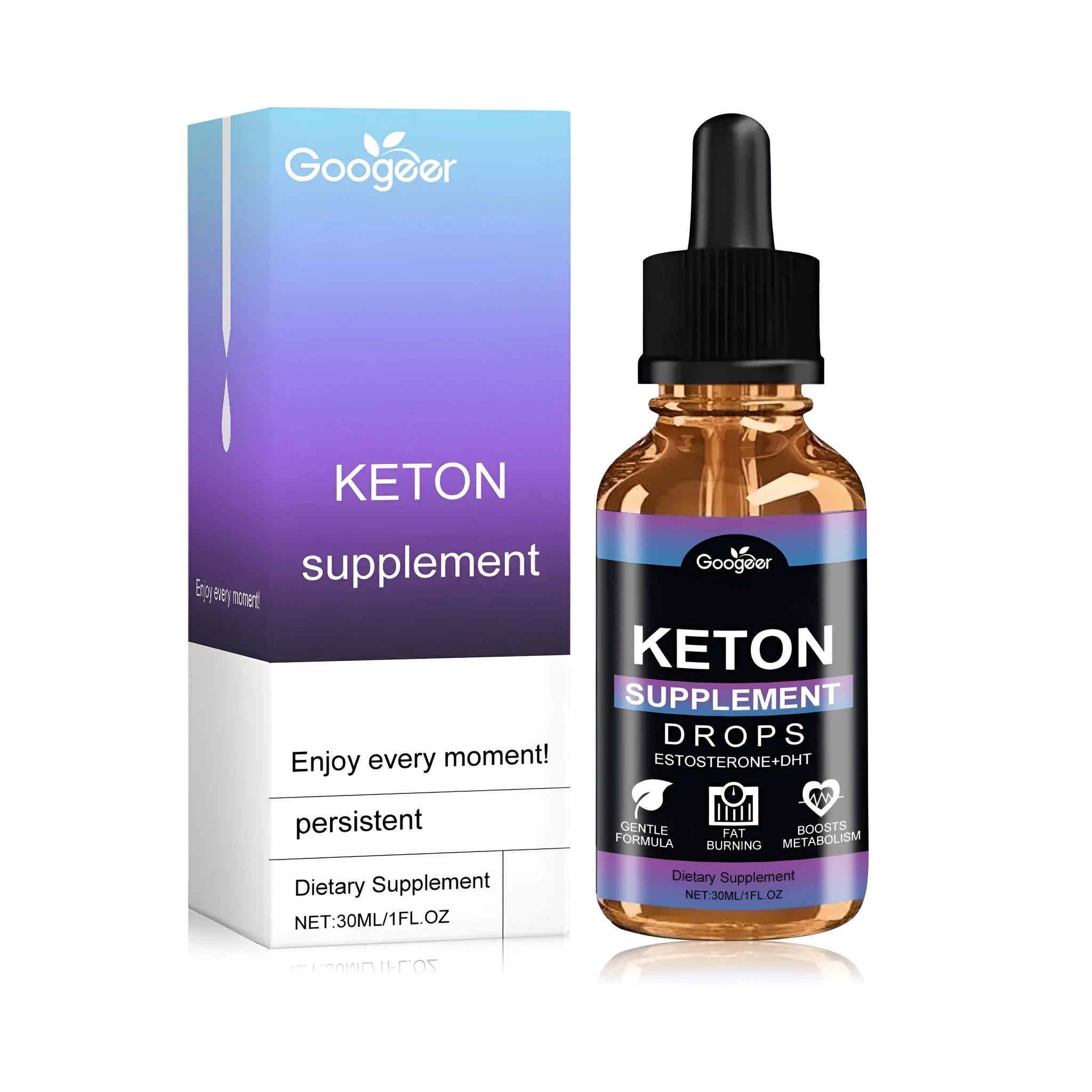 30ml herbal hair growth serum bottle with dropper containing caramel-coloured liquid