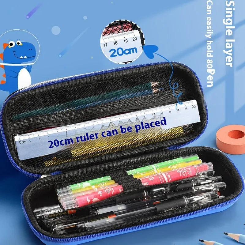 3D leather pencil case with zip closure showing one of 22 available colour pattern designs