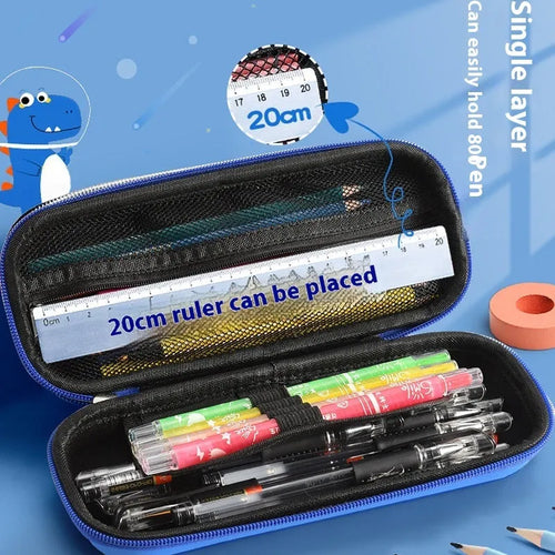 3D leather pencil case with zip closure showing one of 22 available colour pattern designs