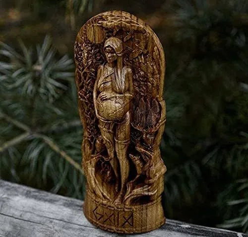 Synthetic resin Greek goddess statue sculpture for pagan altar or garden decoration in three colour options
