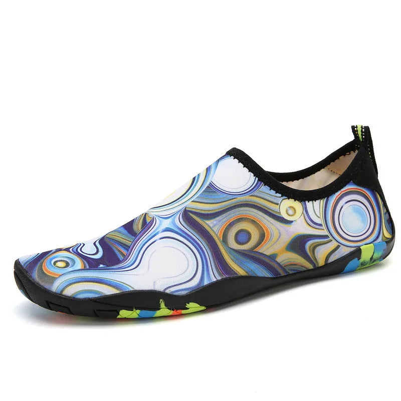 Beach wading shoes with Lycra fabric upper and EVA midsole in multiple colour options