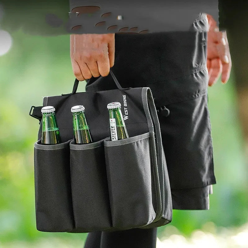 Black and blue orange bicycle double-sided beverage anti-scratch shelf bag with 2L capacity