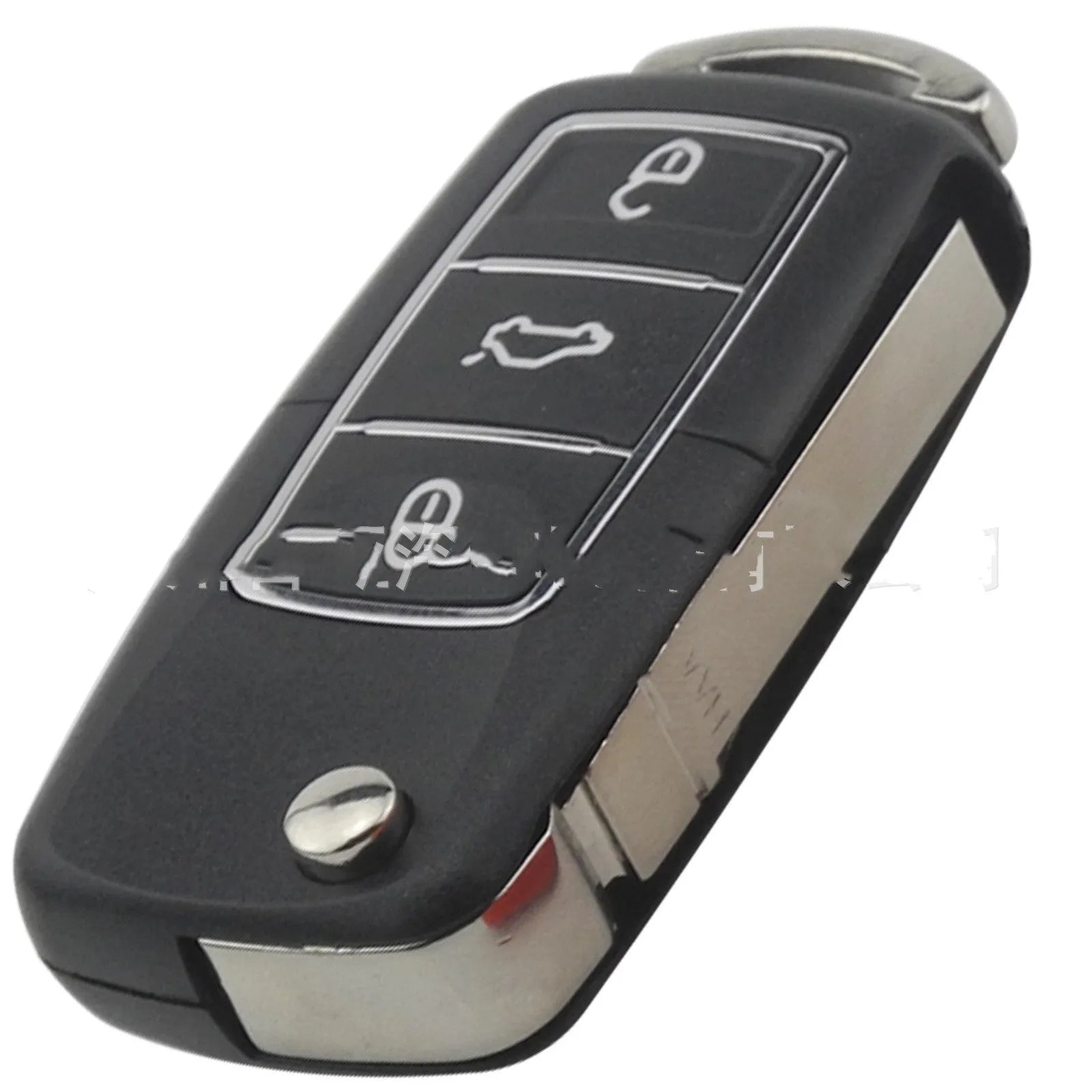 Volkswagen Jetta Golf replacement key shell in five colour options showing plastic housing with copper contacts