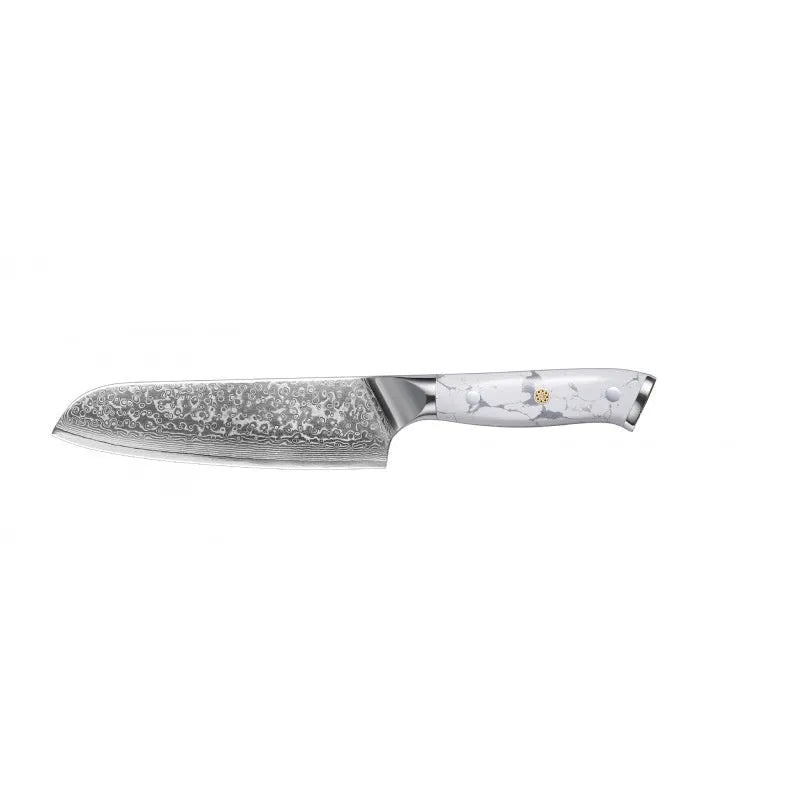 Damascus chef's knife with 21cm VG10 steel blade and modern handle