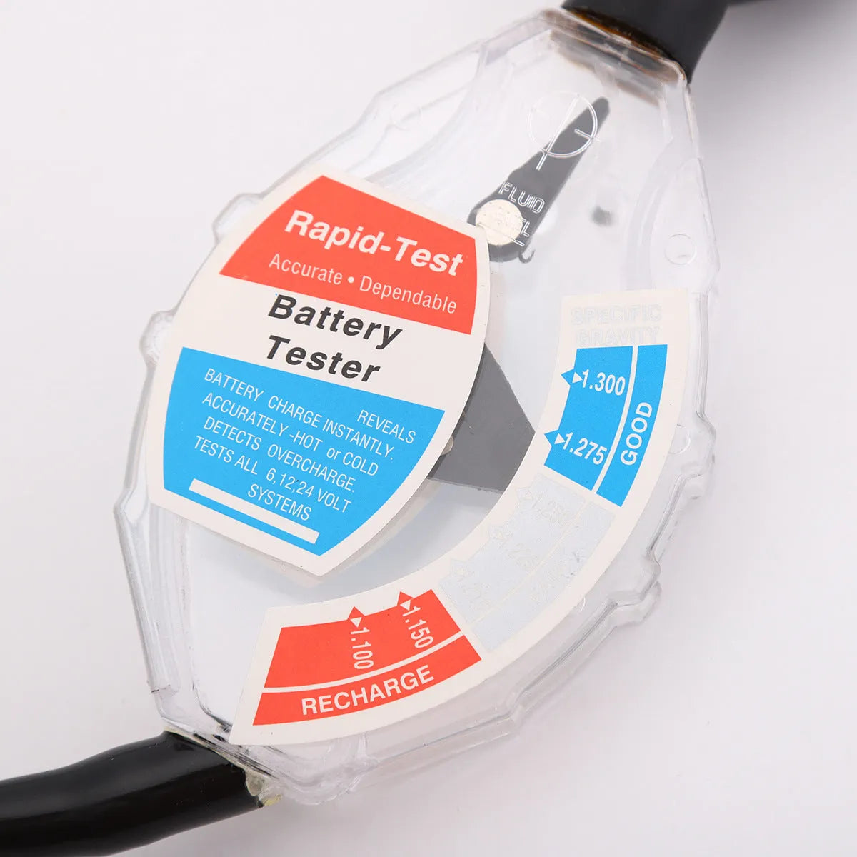 Suction electrolyte hydrometer densitometer tool for lead acid battery fluid testing