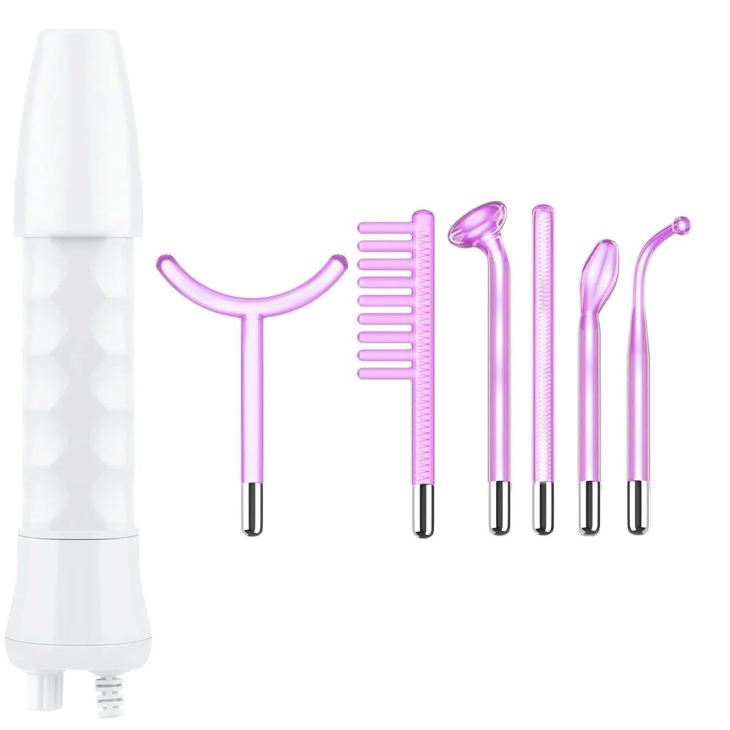 Purple High Wave Electrotherapy Rod six-piece set for professional wrinkle removal treatments