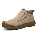 Four Seasons lightweight welder safety shoes with steel toe cap in sand colour with front lace-up closure