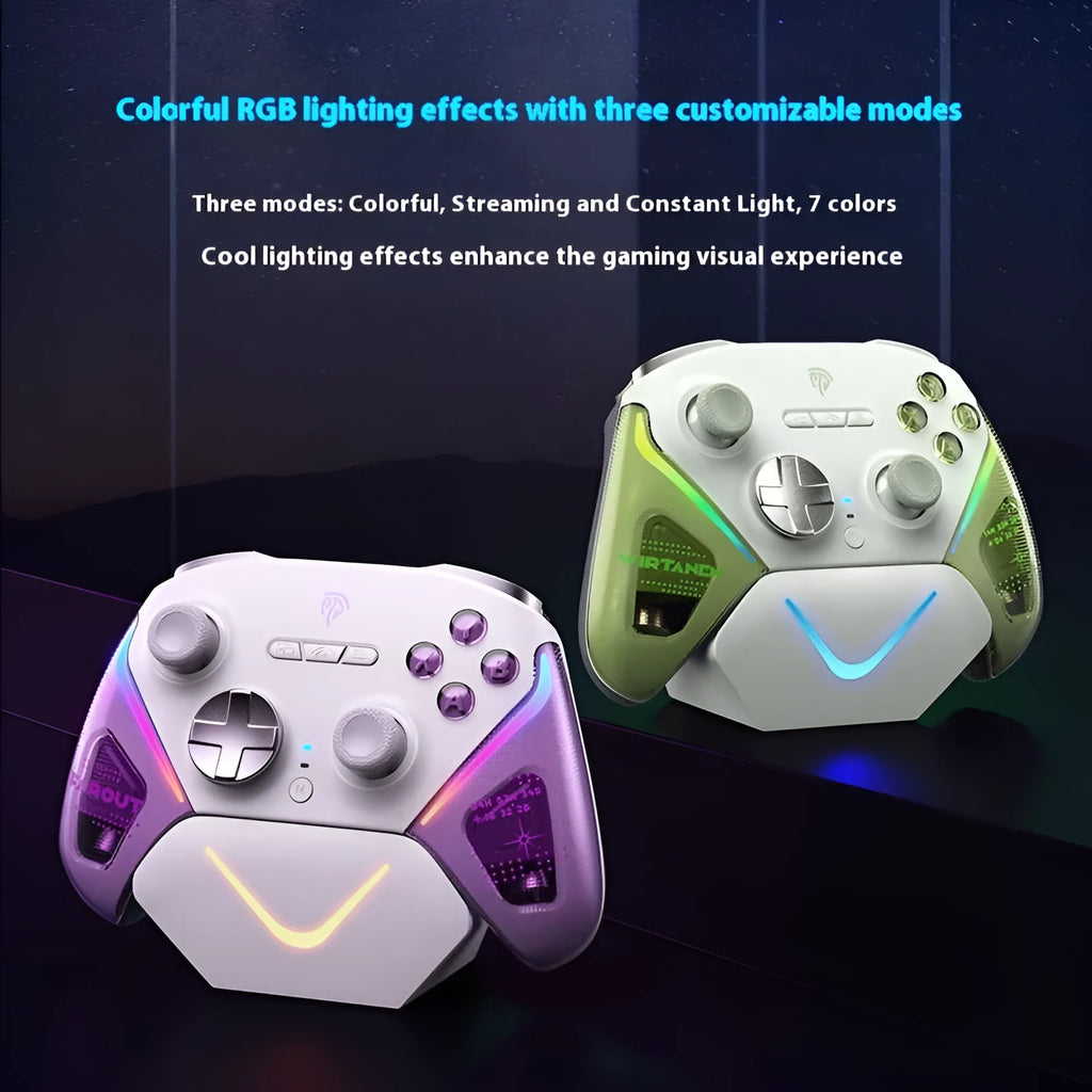 Rocker Smart Startstop Charging Base for wireless game controllers in black, green, or purple