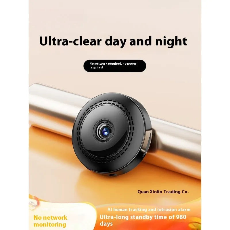Wireless 360-degree rotating WiFi security camera for indoor surveillance with HD night vision