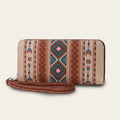 Bohemian wind belt patterned RFID wallet in canvas with dimensions 20x10x2cm