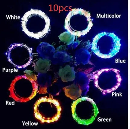 2M wine bottle light string with 20 LEDs on silver copper wire and bottle stopper
