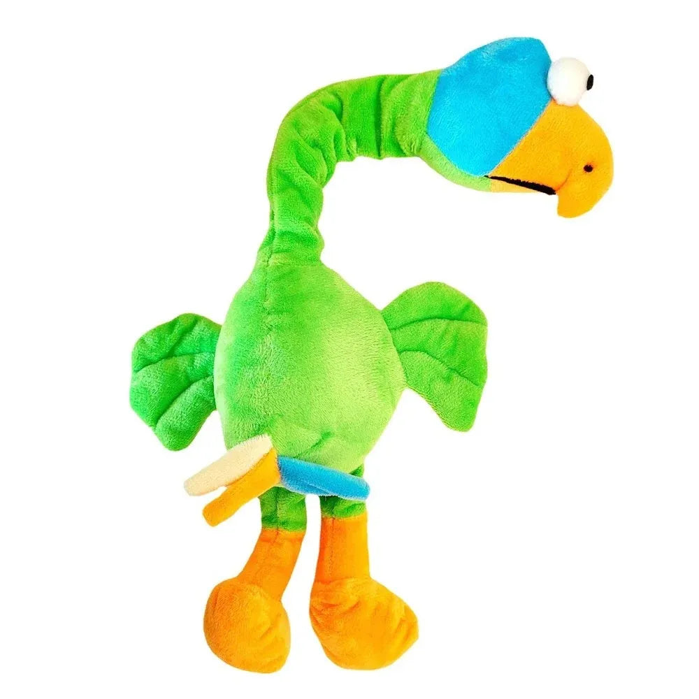 Screaming chicken squeaky dog toy in orange with bite-resistant construction