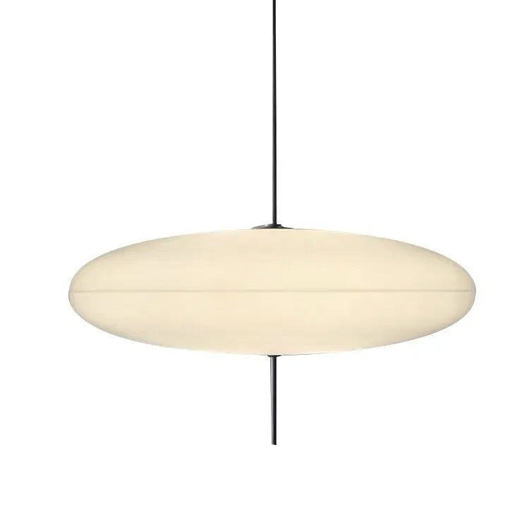 Nordic modern art retro chandelier with UFO-shaped shade in black and white colour option