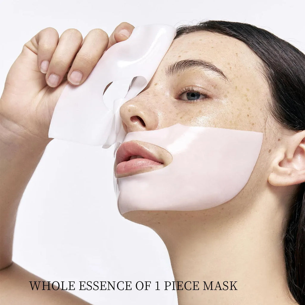 Four-piece collagen layered patch mask set for facial moisturising and rejuvenation