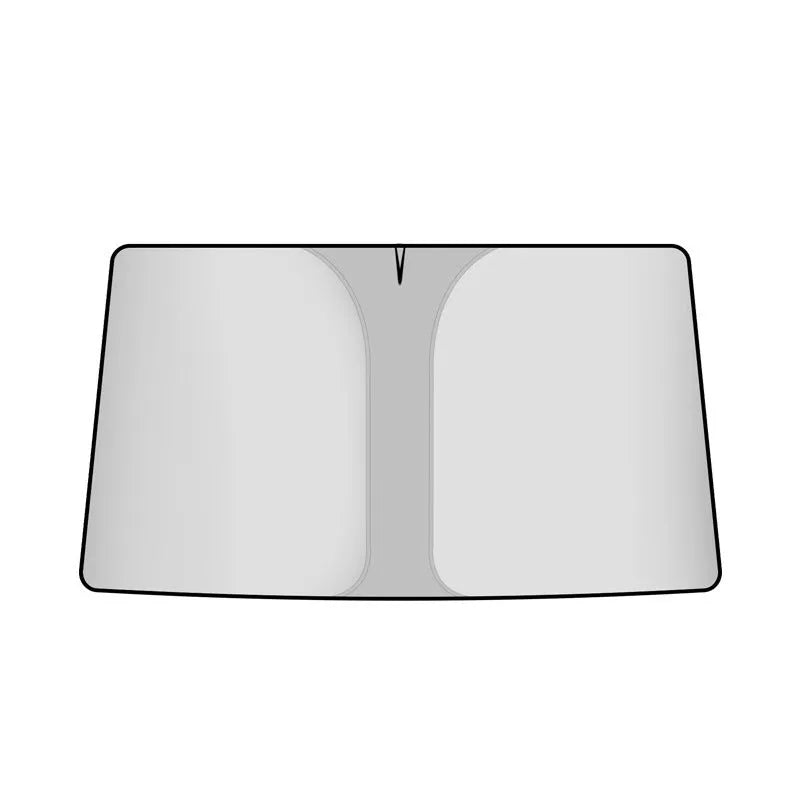 Double ring car sun shade with titanium silver NC fabric for front windscreen heat protection