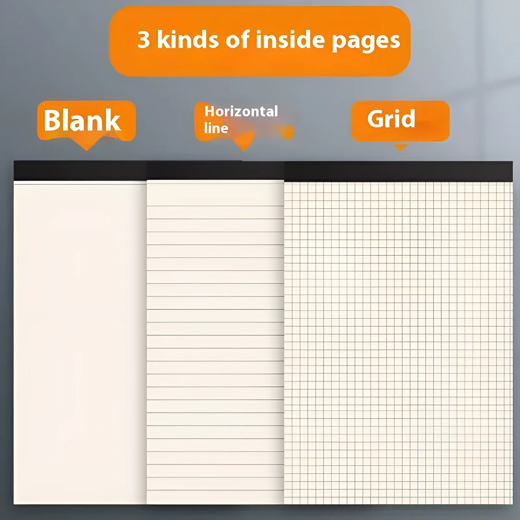 A5 and B5 thickening writing pads with tearable sheets in horizontal line, grid and blank paper options