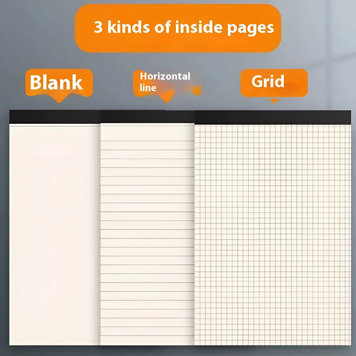A5 and B5 thickening writing pads with tearable sheets in horizontal line, grid and blank paper options