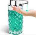 Automatic sensing soap dispenser with silver-plated finish and USB Type-C charging port