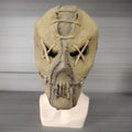 Latex Halloween mask with scar skull horror design showing full head coverage