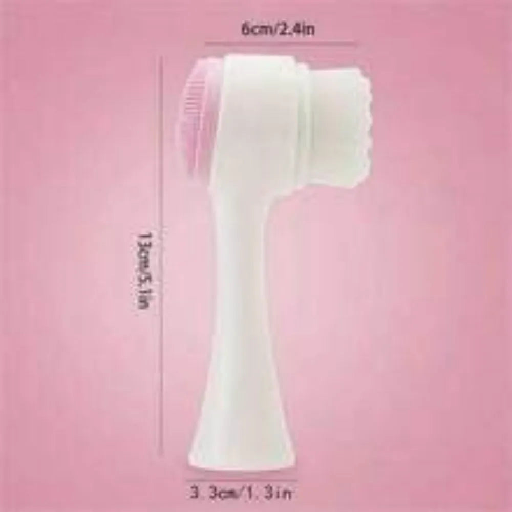 Blue nylon bristle pet paw brush with a plastic handle for grooming dogs and cats