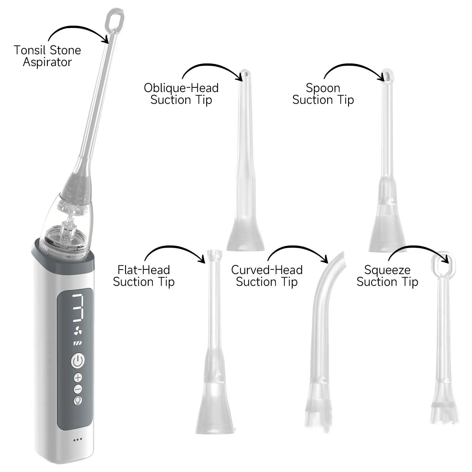 Cross-border tonsil extractor oral cleaning tool in Milky White for tonsil stone removal