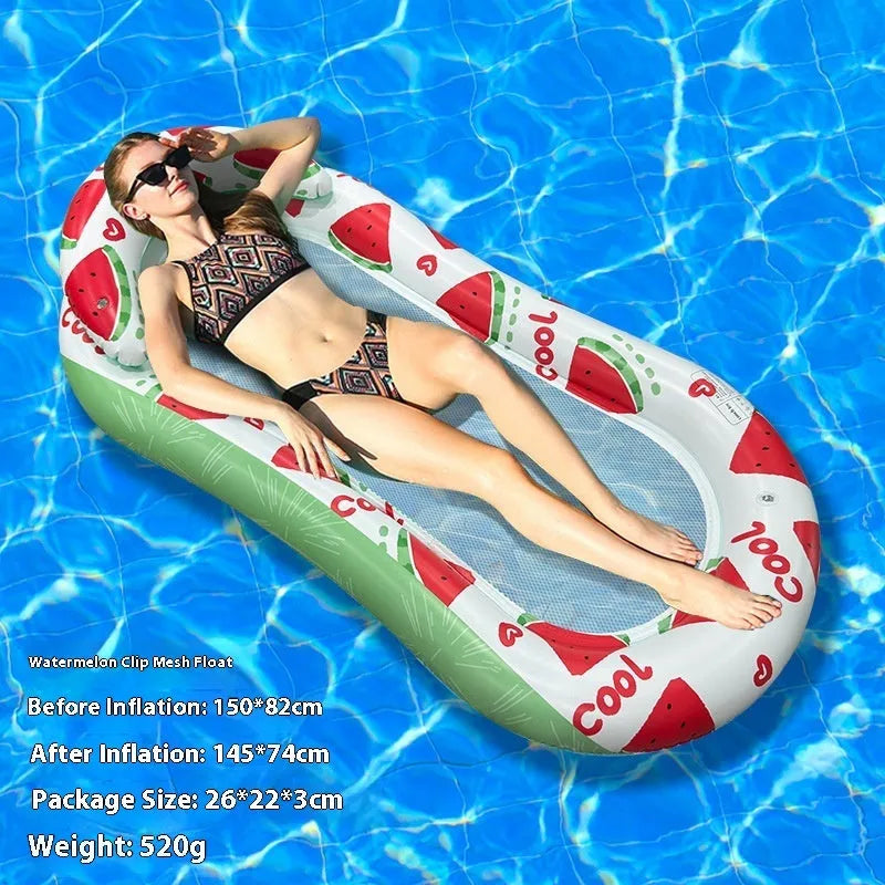 PVC inflatable floating row with thick sequins and wave design in multiple colour patterns