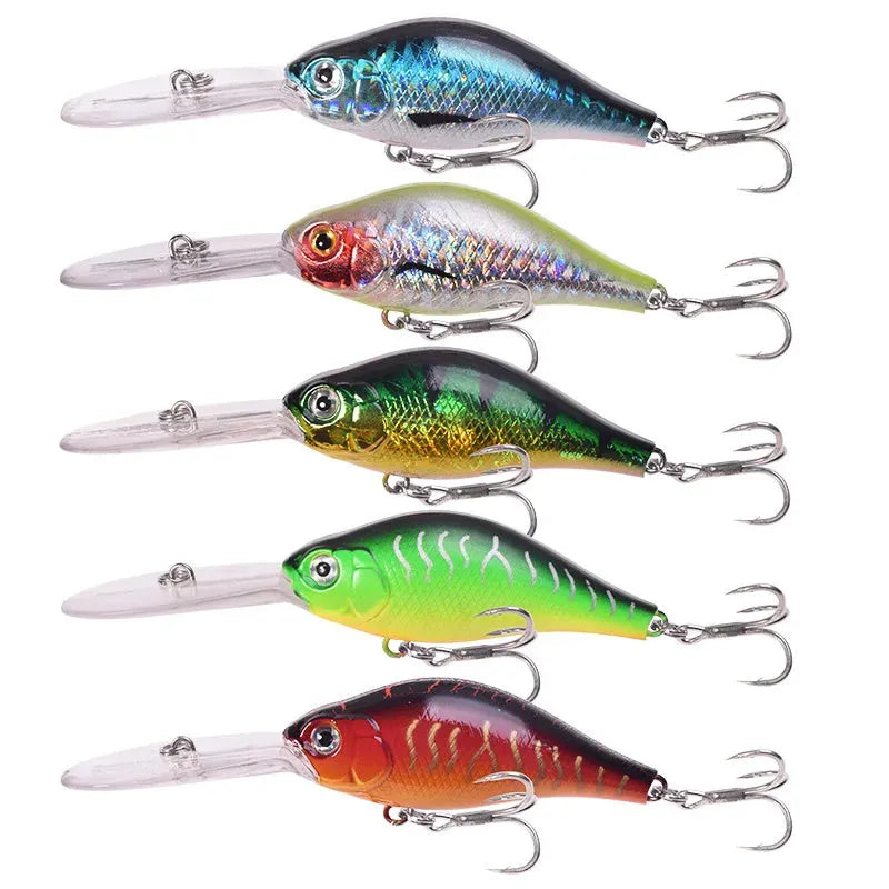 Floating Rock Little Fat Man 10.5cm diving fishing lure with long tongue board design