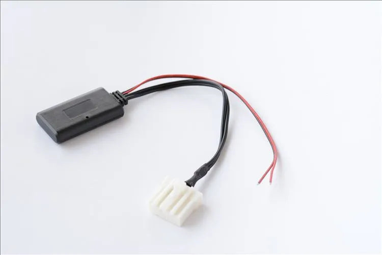 Black JieRui-BT 5908 Bluetooth audio cable for Mazda vehicles with AUX port