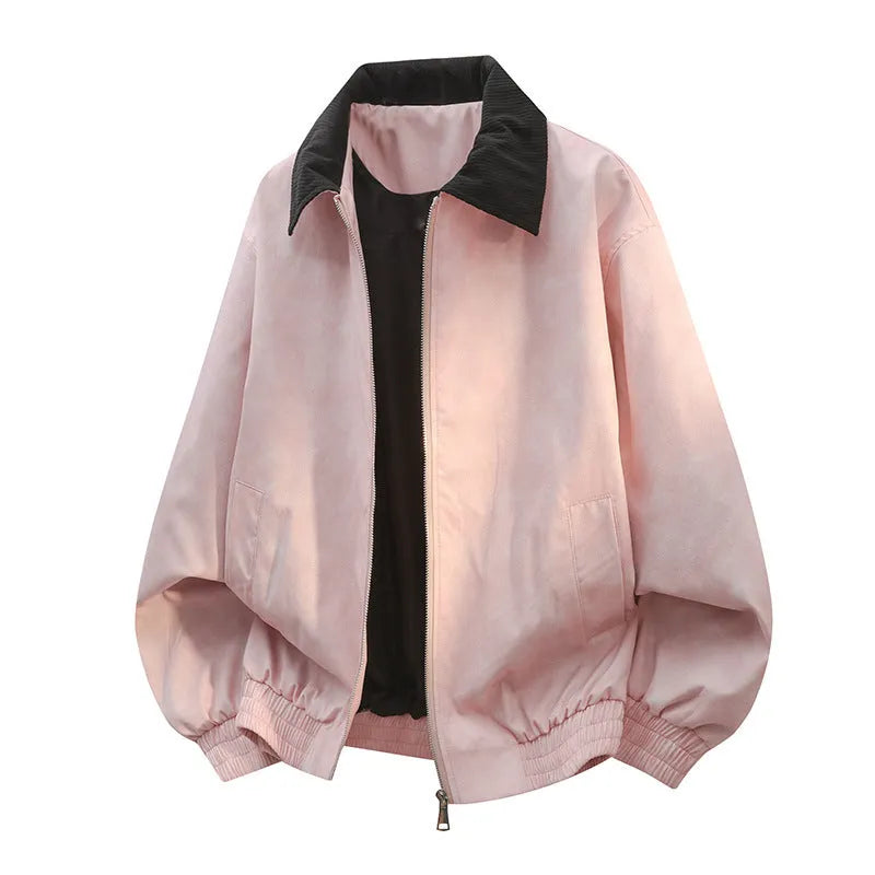 Men's stitching lapel casual jacket in Lycra fabric available in multiple colours