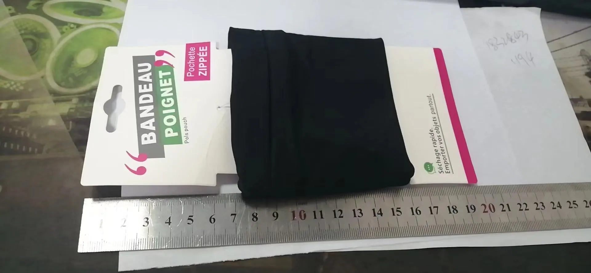 Wrist bag armband sleeve for mobile phone with 10cm x 10.5cm dimensions designed for camping and fitness use.