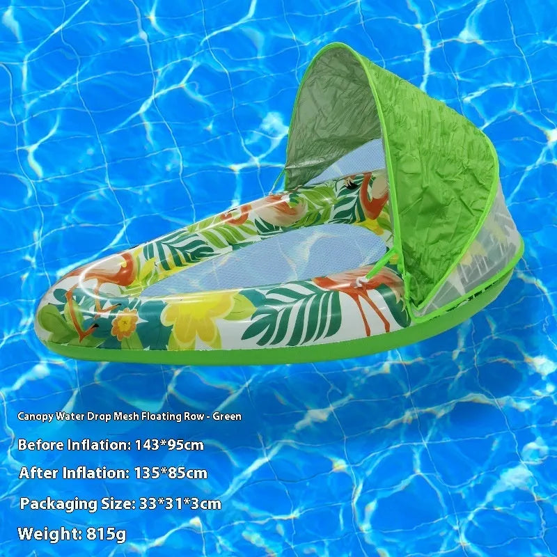 PVC inflatable floating row with thick sequins and wave design in multiple colour patterns