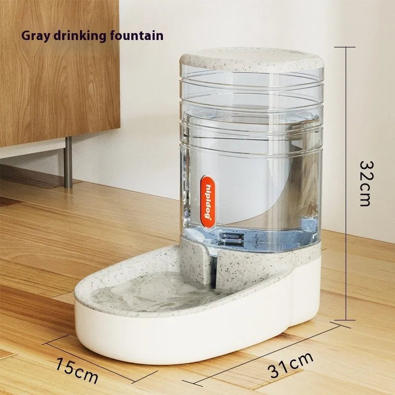 Automatic pet feeder and water fountain with 3.8L capacity in blue, green, grey, or pink colours
