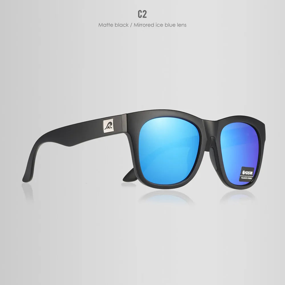 Polarised sunglasses with TAC lens and PC frame for outdoor UV protection