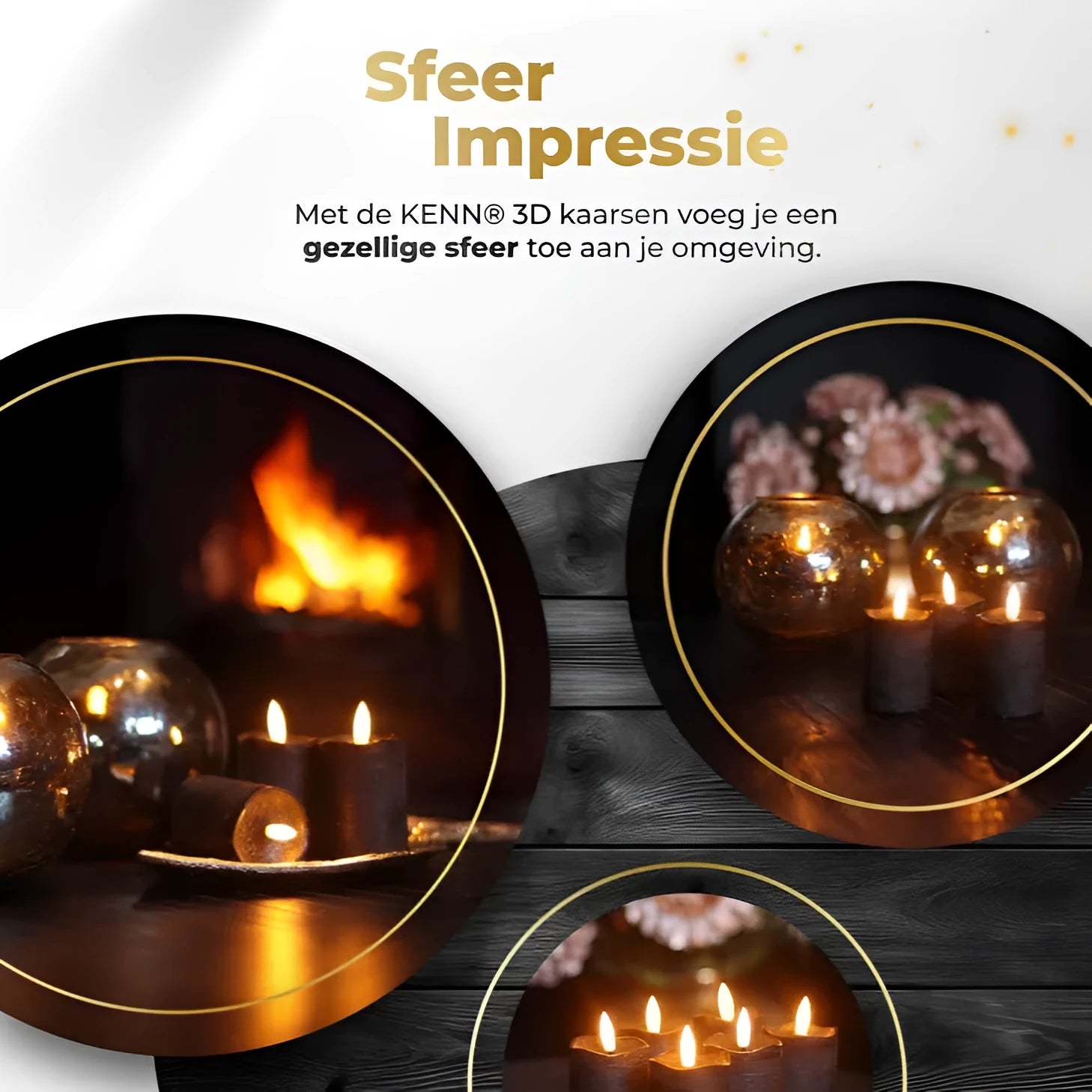 Black S6 LED flameless pillar candle with realistic flickering flame effect, 5cm diameter by 7cm high