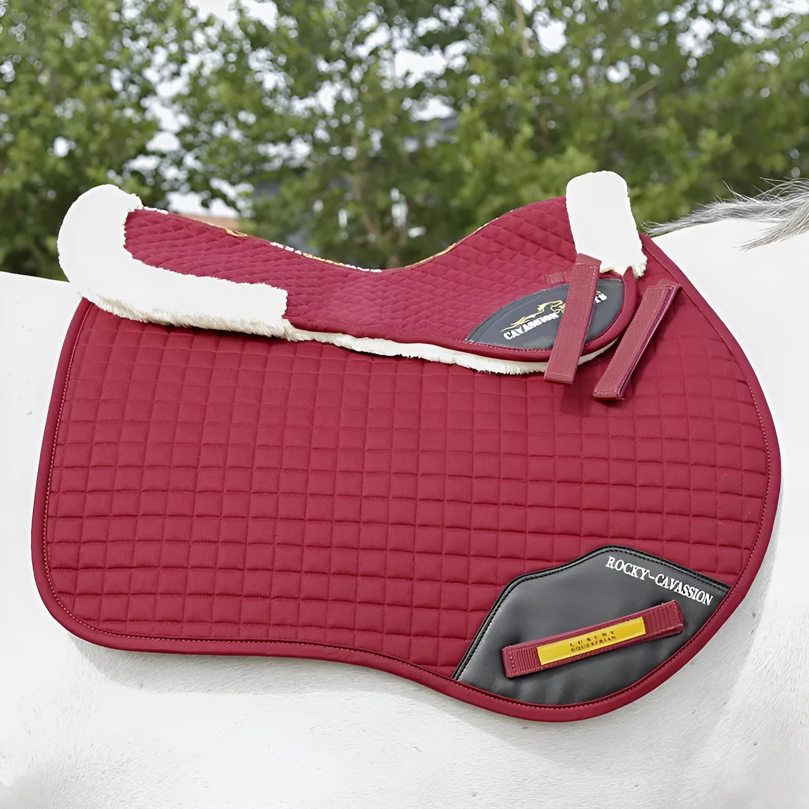 Wool riding saddle pad for equestrian and cycling with waist protection in multiple colours