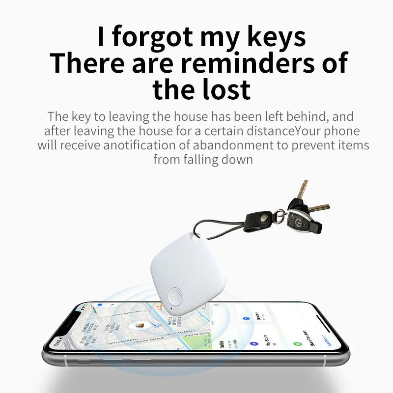 Compact Bluetooth anti-lost alarm locator for keys, wallet and pet tracking in multiple colours