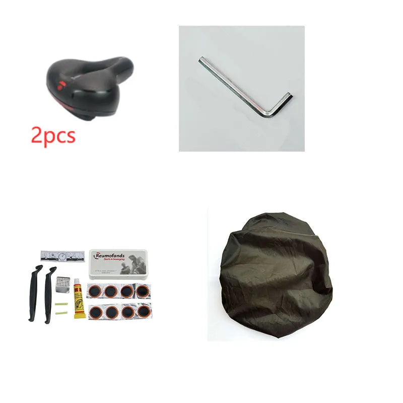 Bicycle saddle cushion with PU leather surface and spring suspension system for road and mountain bikes