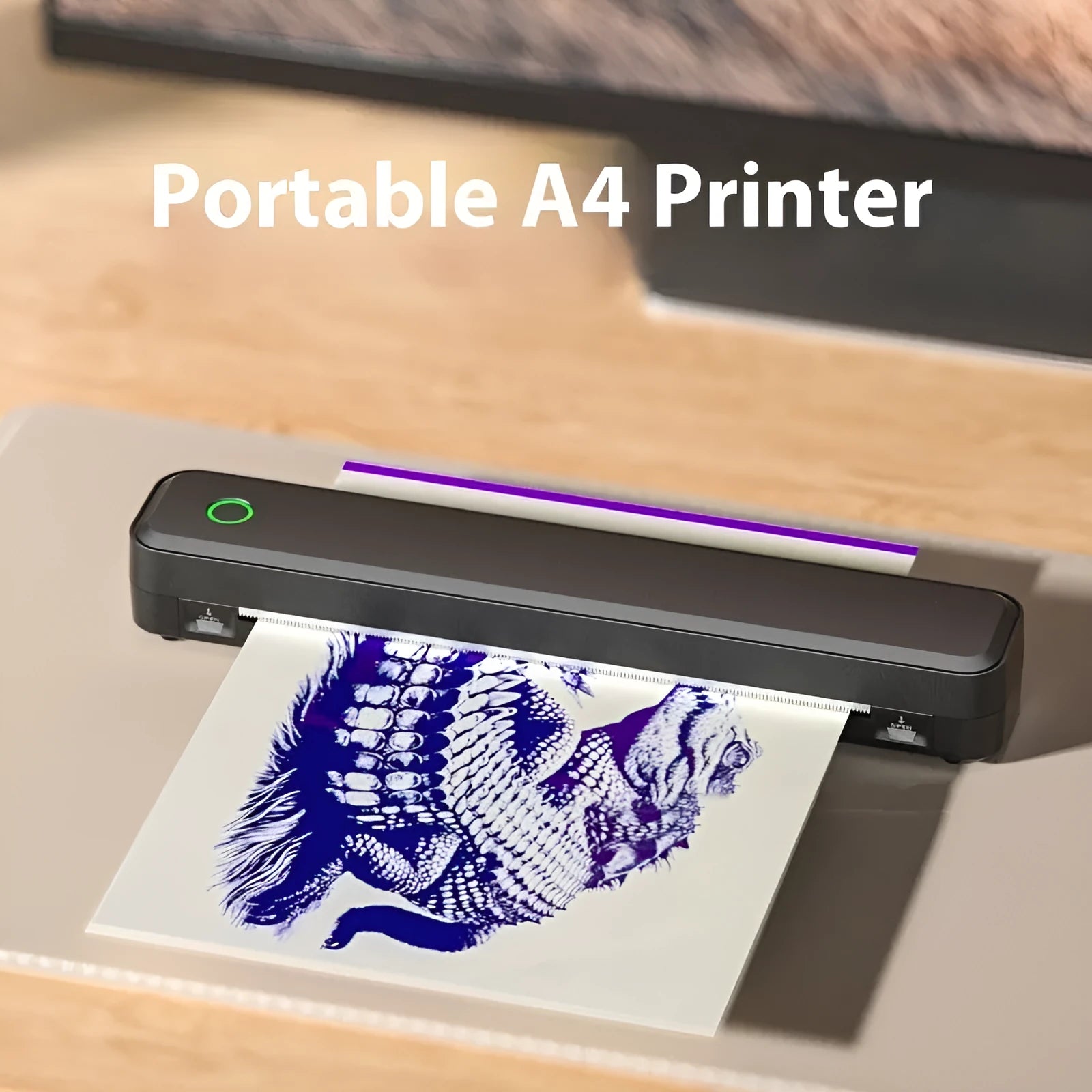 Black and white Bluetooth thermal printer for mobile phone drawing applications