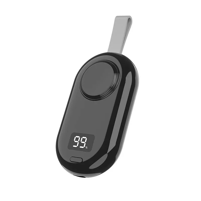V5 watch wireless power bank portable charger with Type-C port in black and white colour options