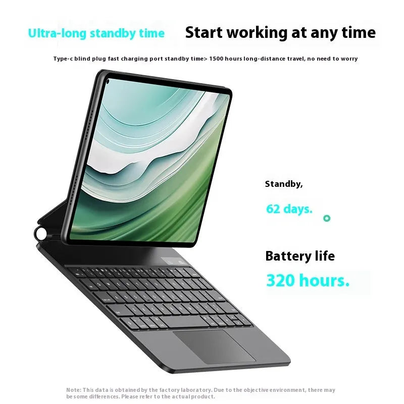 Huawei MatePad magnetic wireless keyboard protective cover in black with Bluetooth connectivity